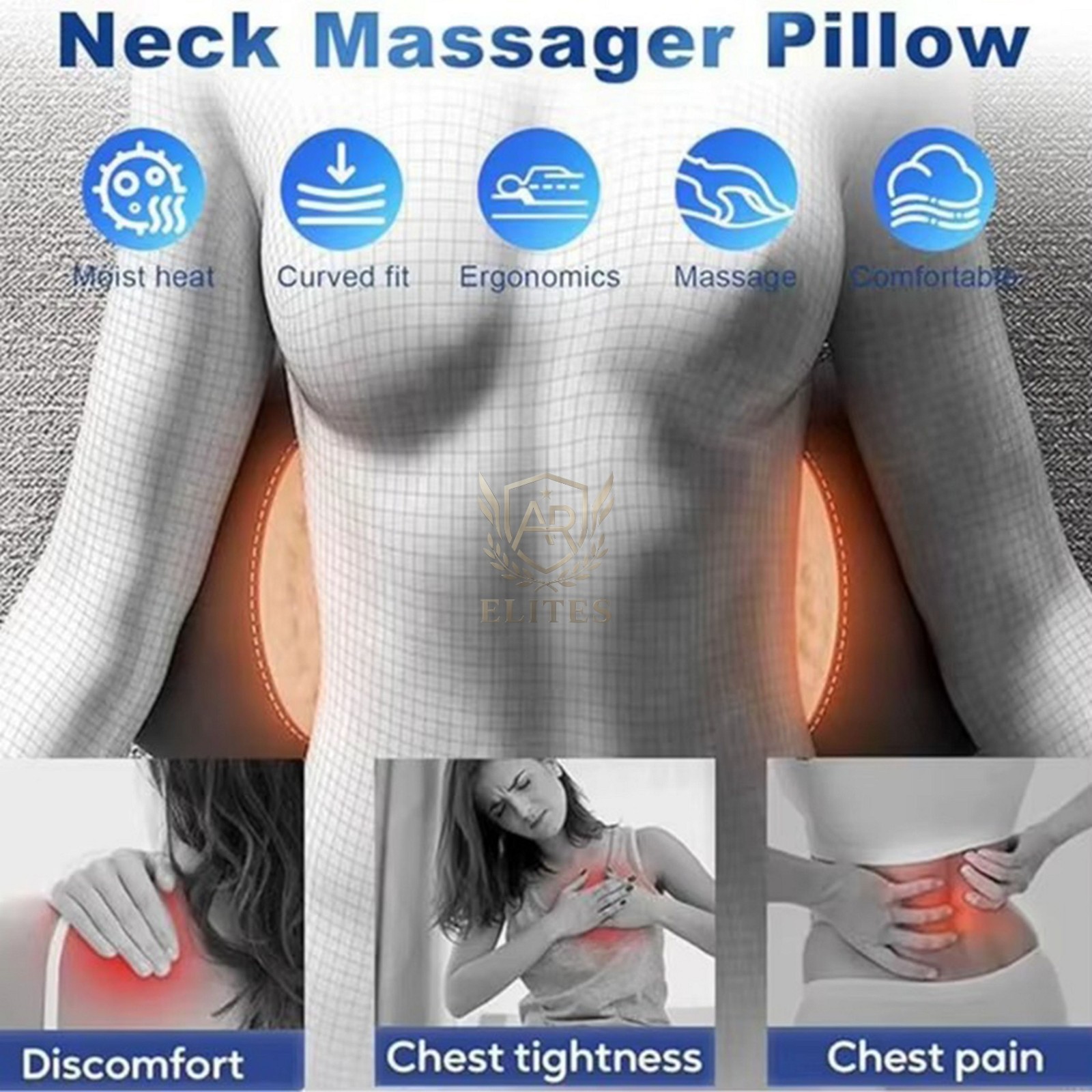 3 in 1 Lumbar Support Pillow Electric Back Massager Spine Waist Cushion