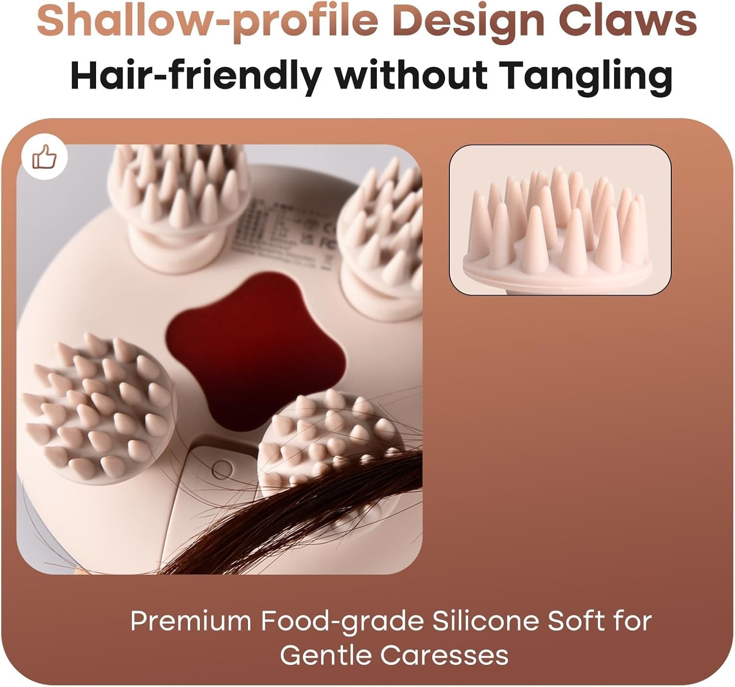 Portable Waterproof Scalp Massager – Relaxing Rechargeable Hair Massager Gift