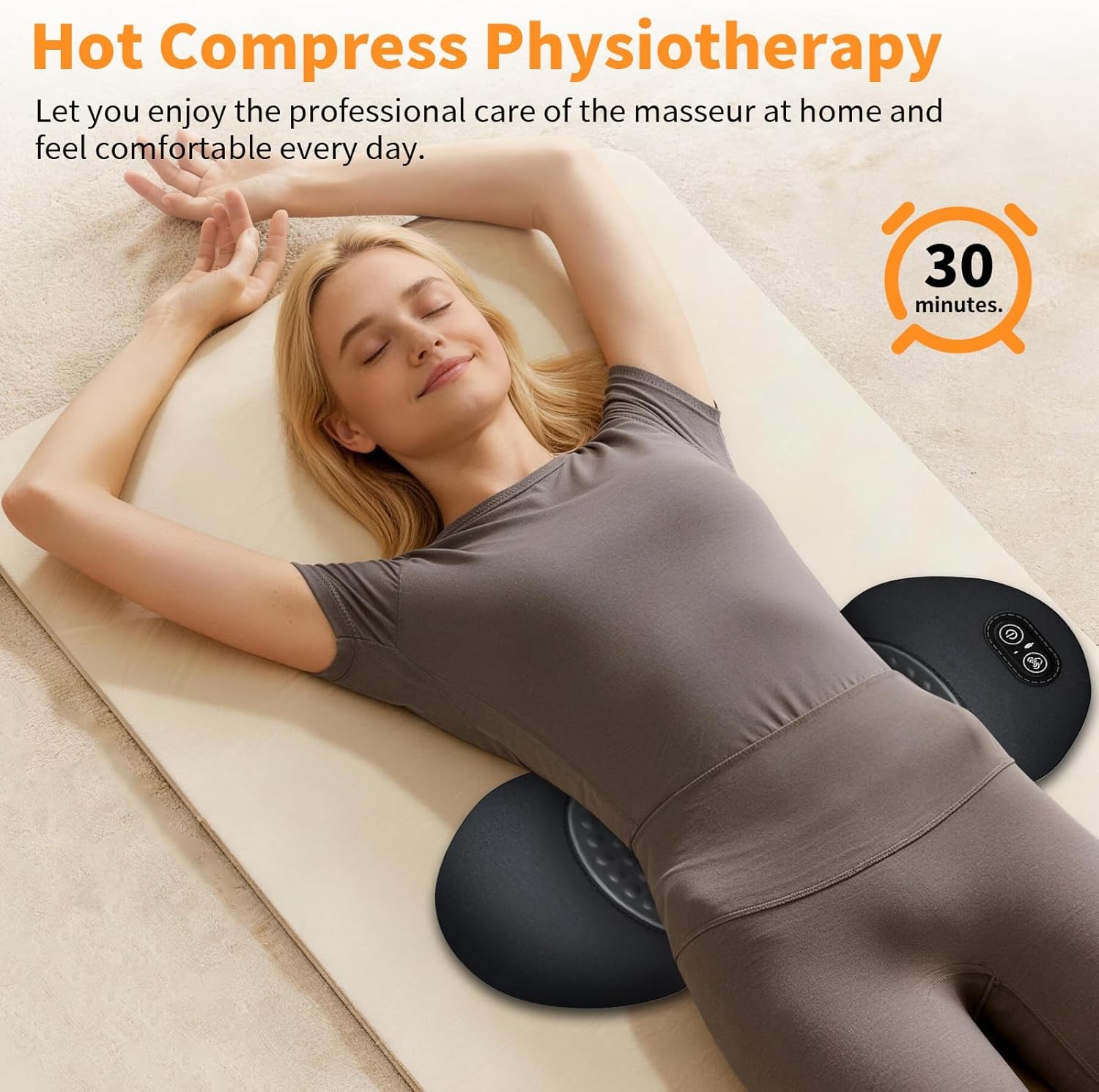 3-In-1 Electric Lumbar Support Pillow, Triple Fusion Back Massager with Heat & M