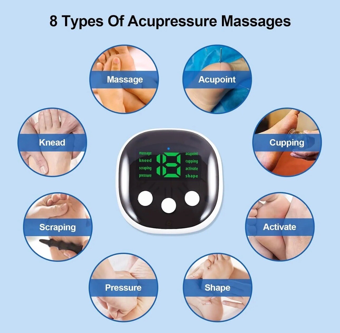 EMS Foot Massager Mat–Foot Massager Pad–Foldable Feet and Calves Massage Machin