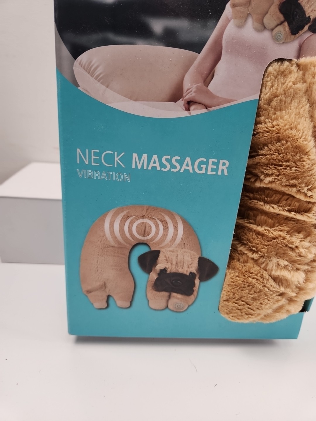 Health Touch Neck Massager Vibration Dog Plush Polyester