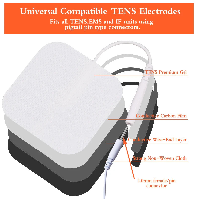 10/100PCS Dropshipping Physiotherapy Tens Machine Electrode Pads Gel Tools Elect