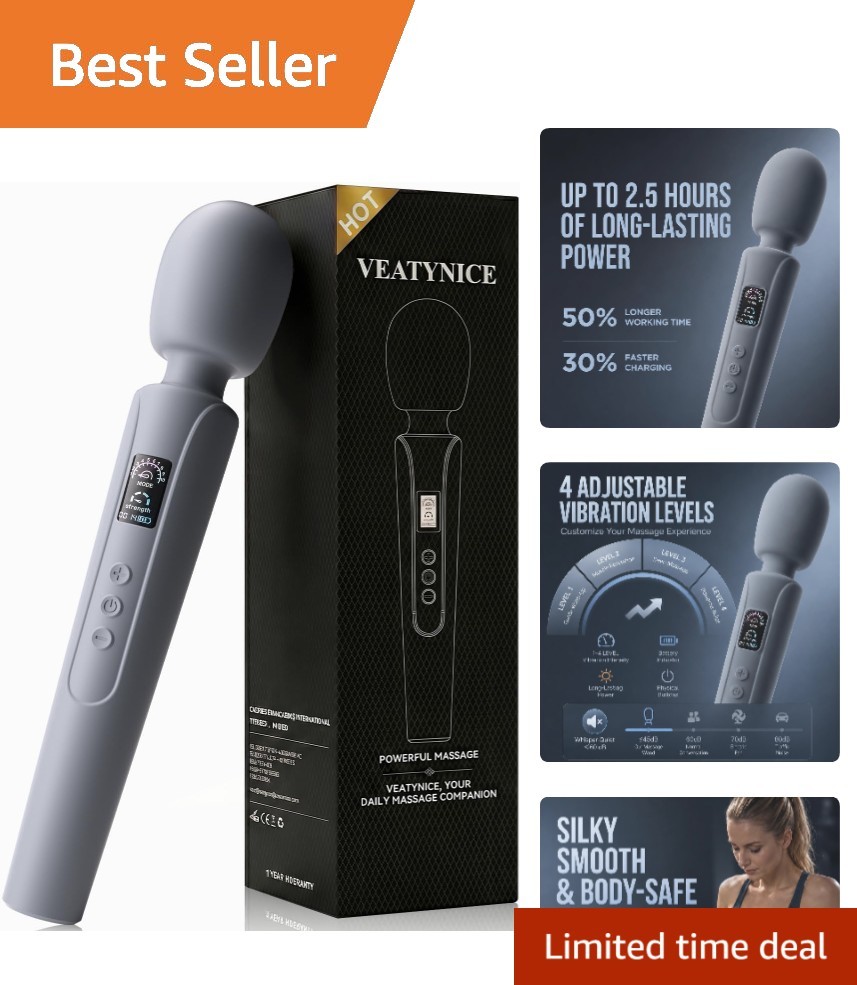 Cordless 10-Mode Handheld Massager for Ultimate Muscle Relaxation – Waterproof