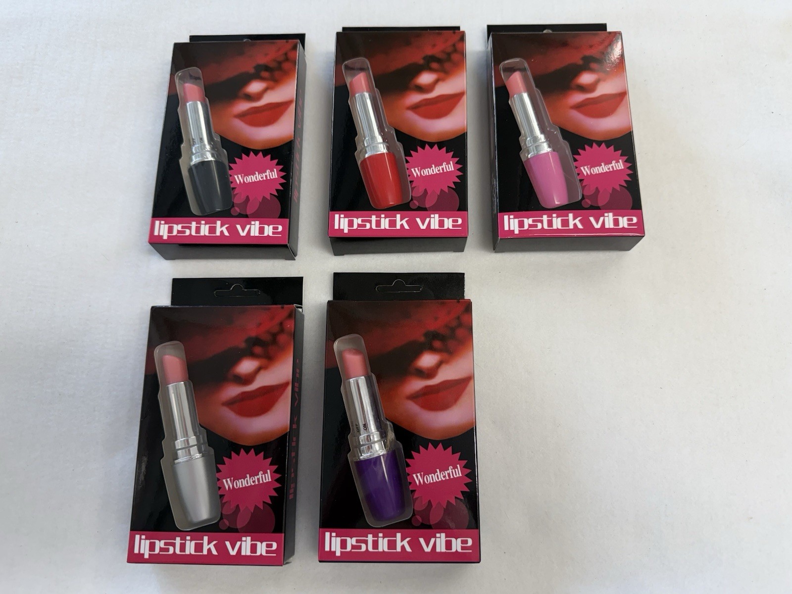 5 piece Lot lipstick Vibrators Party Pack 5 Colors Best Seller