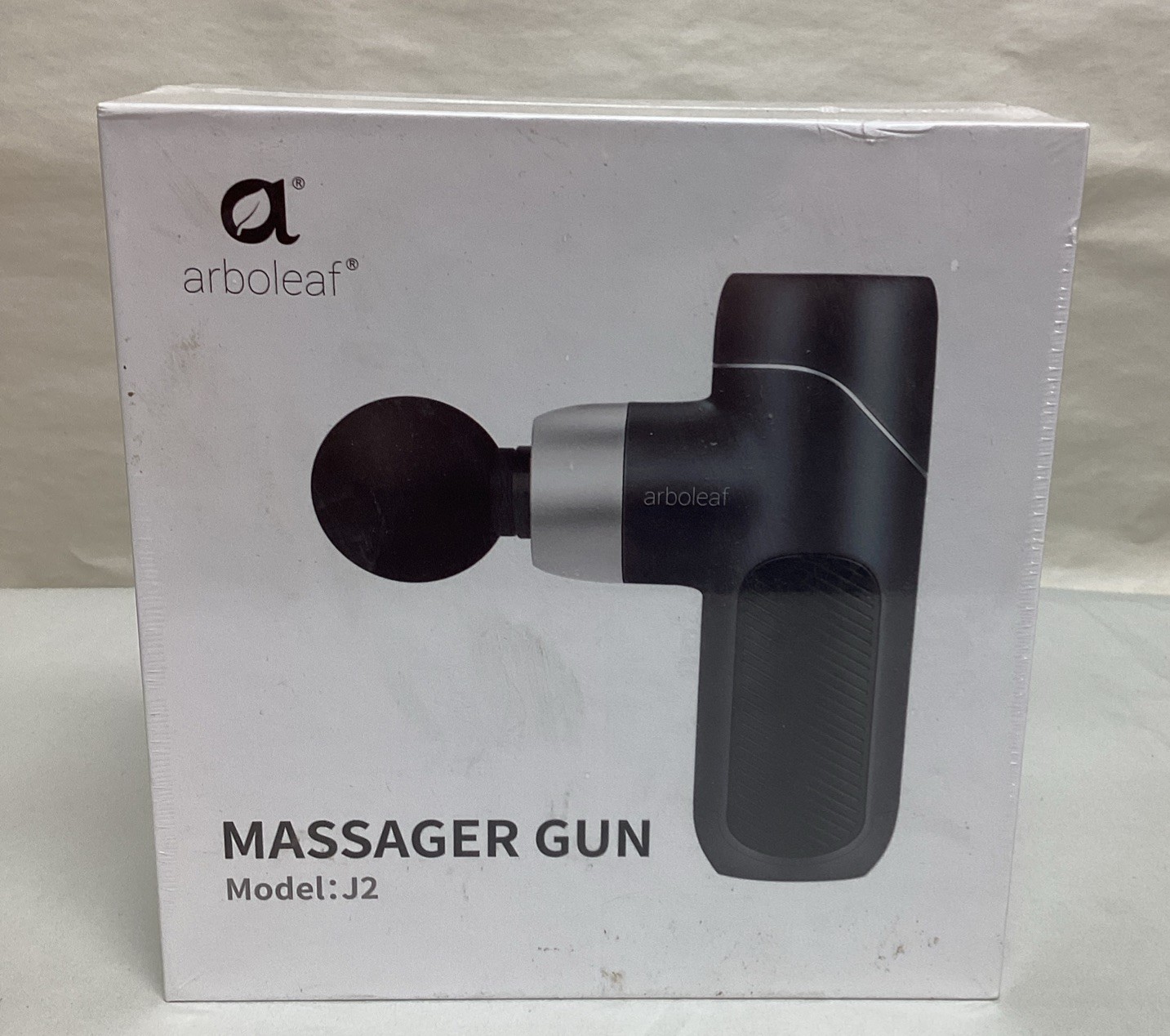 Arboleaf Massager Gun Model J2 4 Attachment Heads 4 Speeds USB Charger