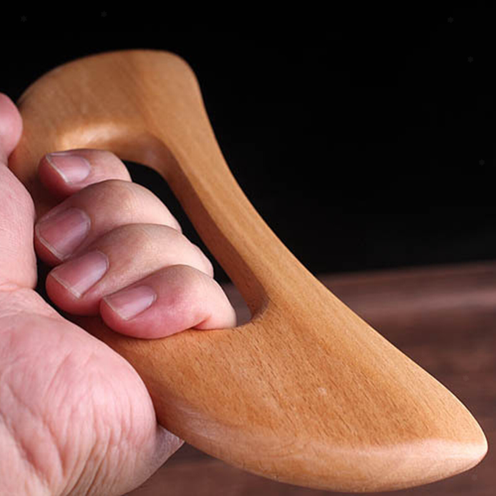 Chinese Traditional Wooden Guasha Board Whole Body Massage Scraping Health Tool