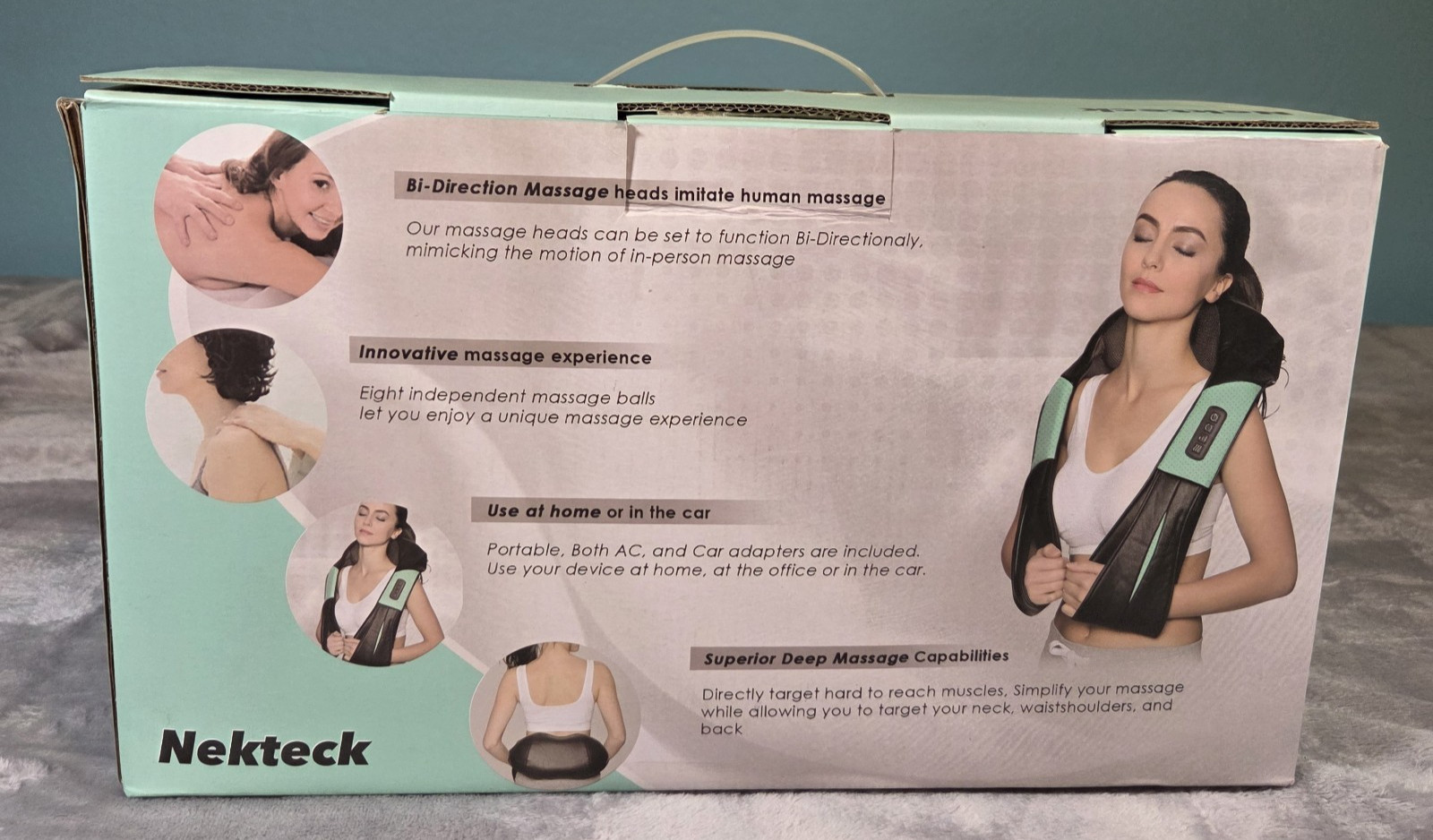 Nekteck Shiatsu Back Shoulder and Neck Massager with Heat Full Body Model LMS-8