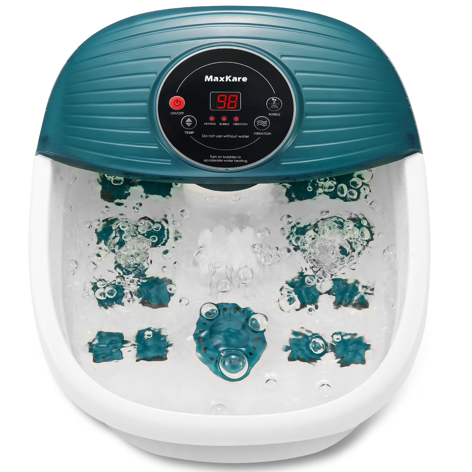 MaxKare Foot Soak Spa Bath Massager with Heat, Bubbles, and Vibration