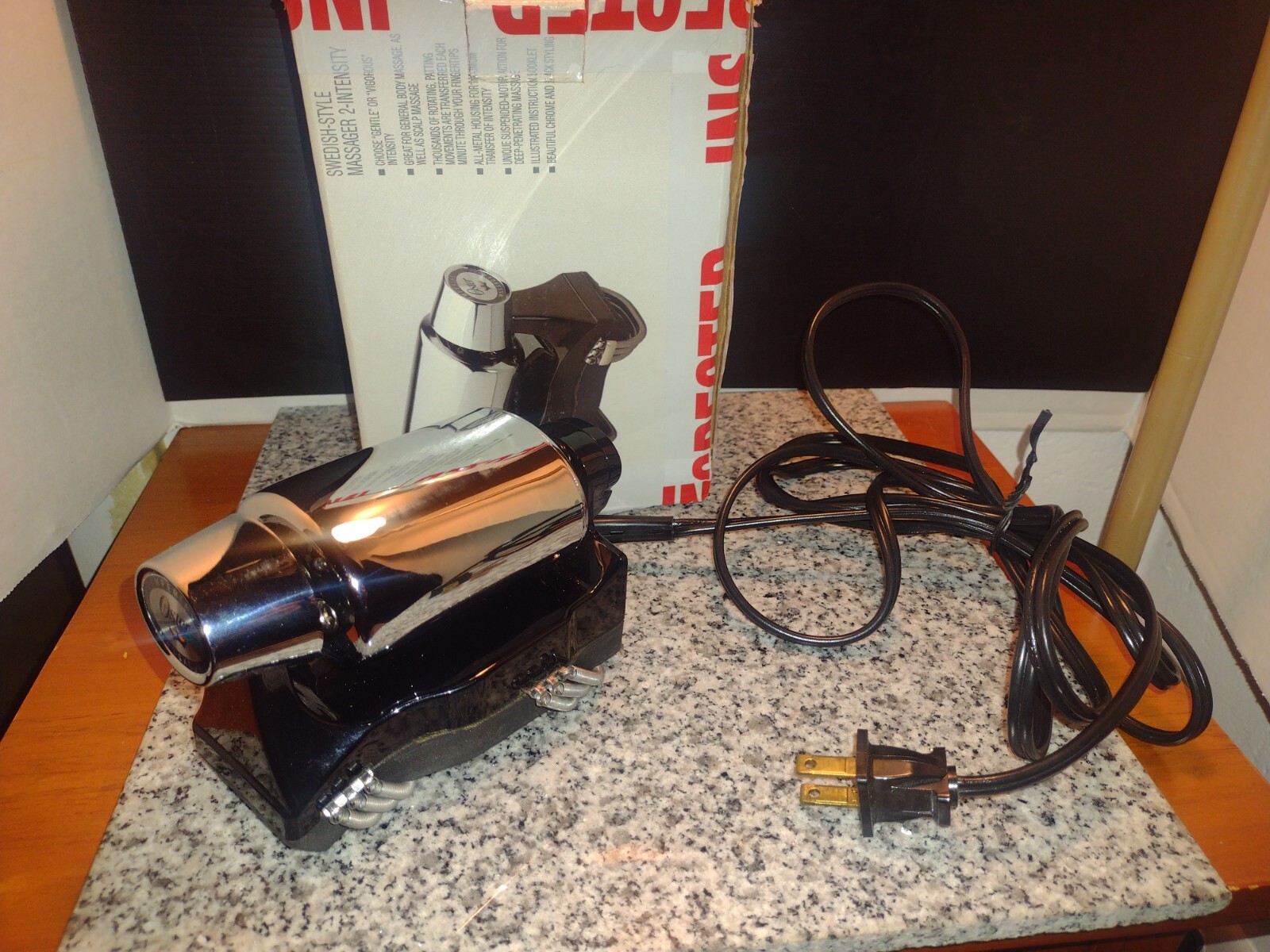 Swedish Massager Model 138-11A Oster. Chrome 2-Intensity. Sunbeam. Works. Tested