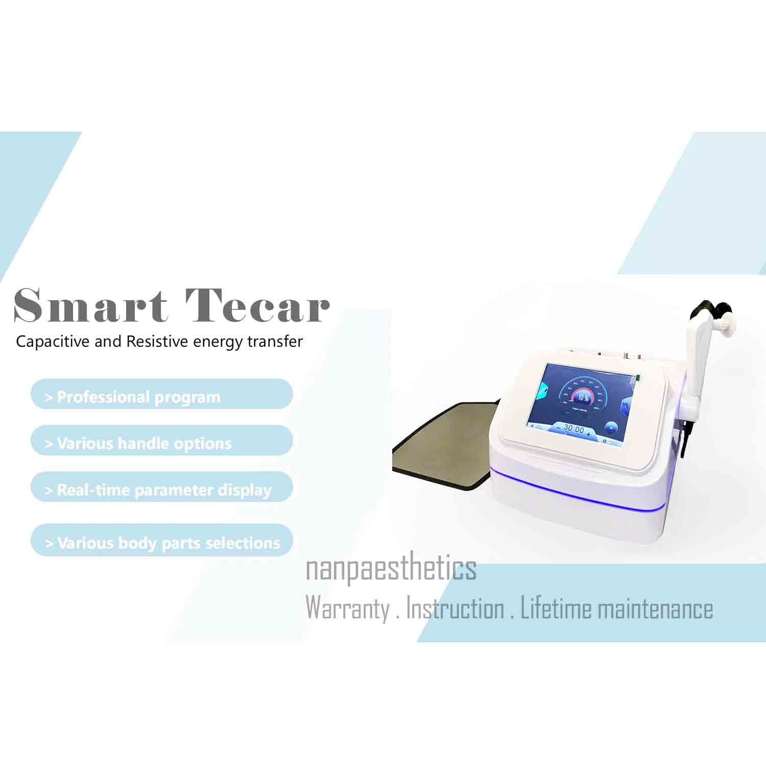 Smart Tecar Therapy Machine CET RET Pain Relief Sports Injury Facial Skin Care