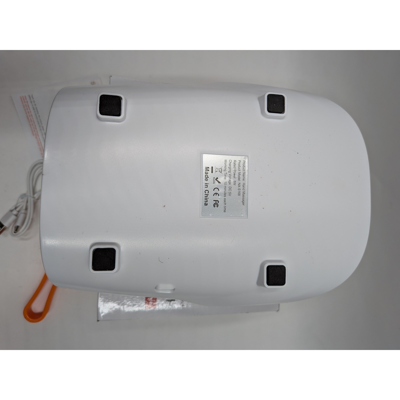 Smart Hand Massager NX-S168 White Heat Vibration Air Compression Cordless S168