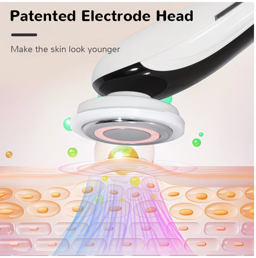 4-in-1 Facial & Neck Massager LED Light Vibration USB Tightening Pore Cleanser