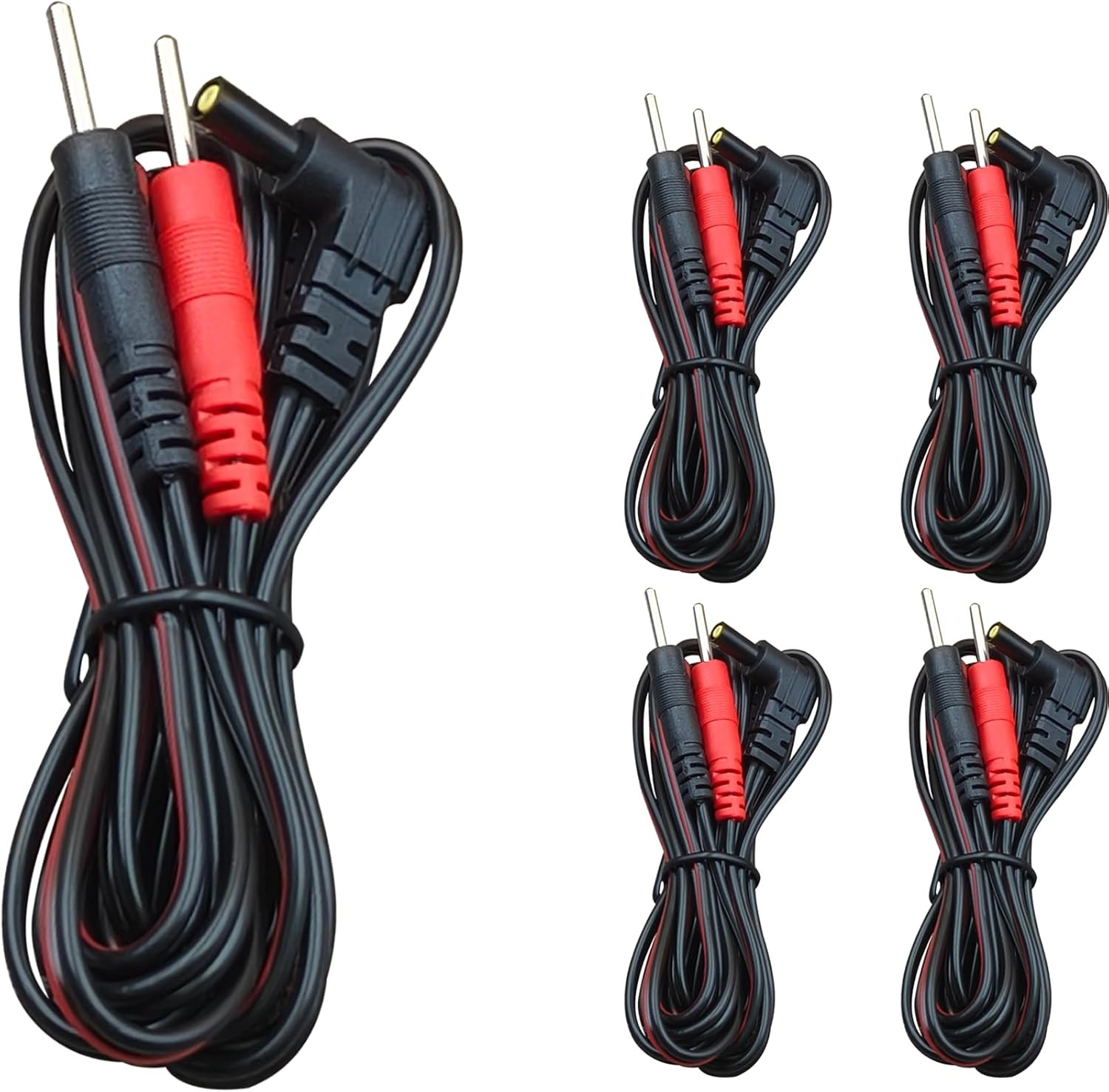 TENS Unit Replacement Lead Wires: 5 Pieces 2.35Mm Plug to 2Mm Pin Electrodes Le