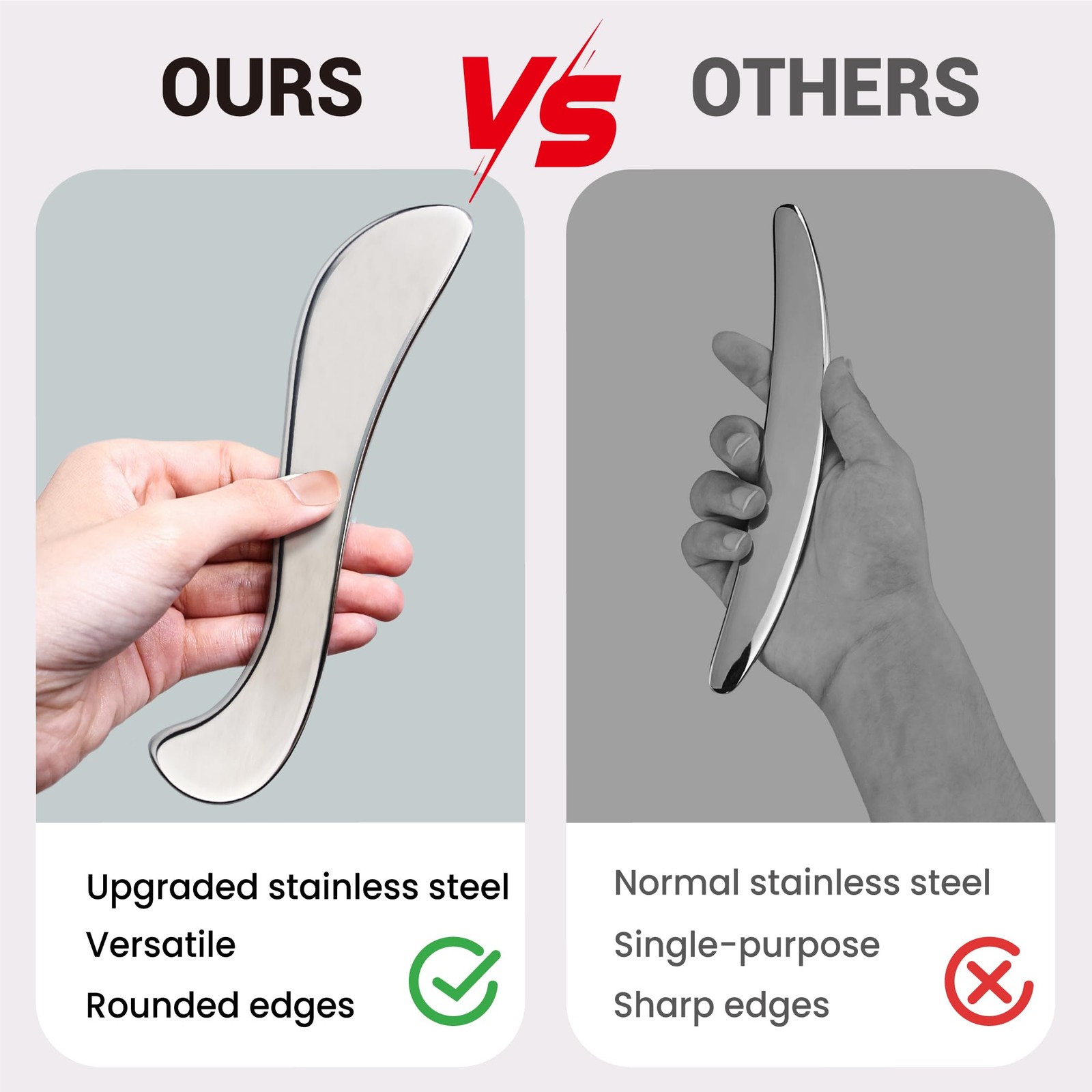 Thlhkd Muscle Scraper Tools Stainless Steel Guasha Tool For Body Scraping Tool
