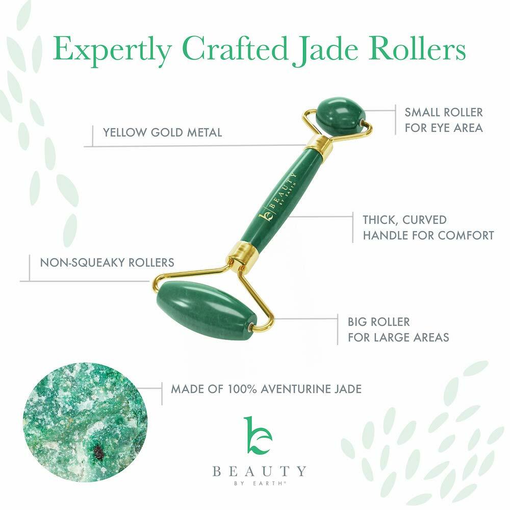 Jade Roller for Face – Face & Neck Massager for Skin Care, Facial Roller