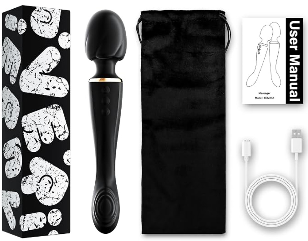 Dual Motor Electric Wand Massager Cordless Rechargeable Handheld Personal Body