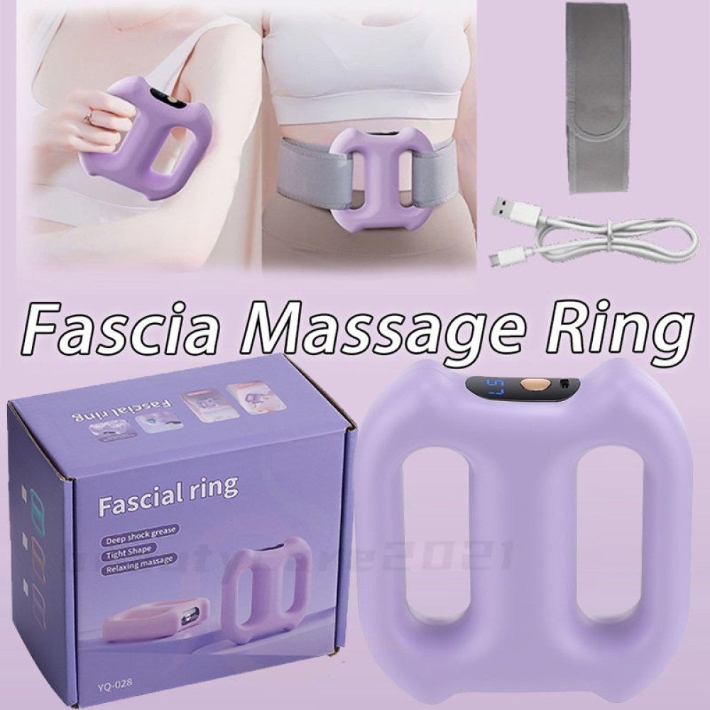 Handheld Fascial Massage Ring Deep Tissue Slimming Belt Vibration Body Shaping