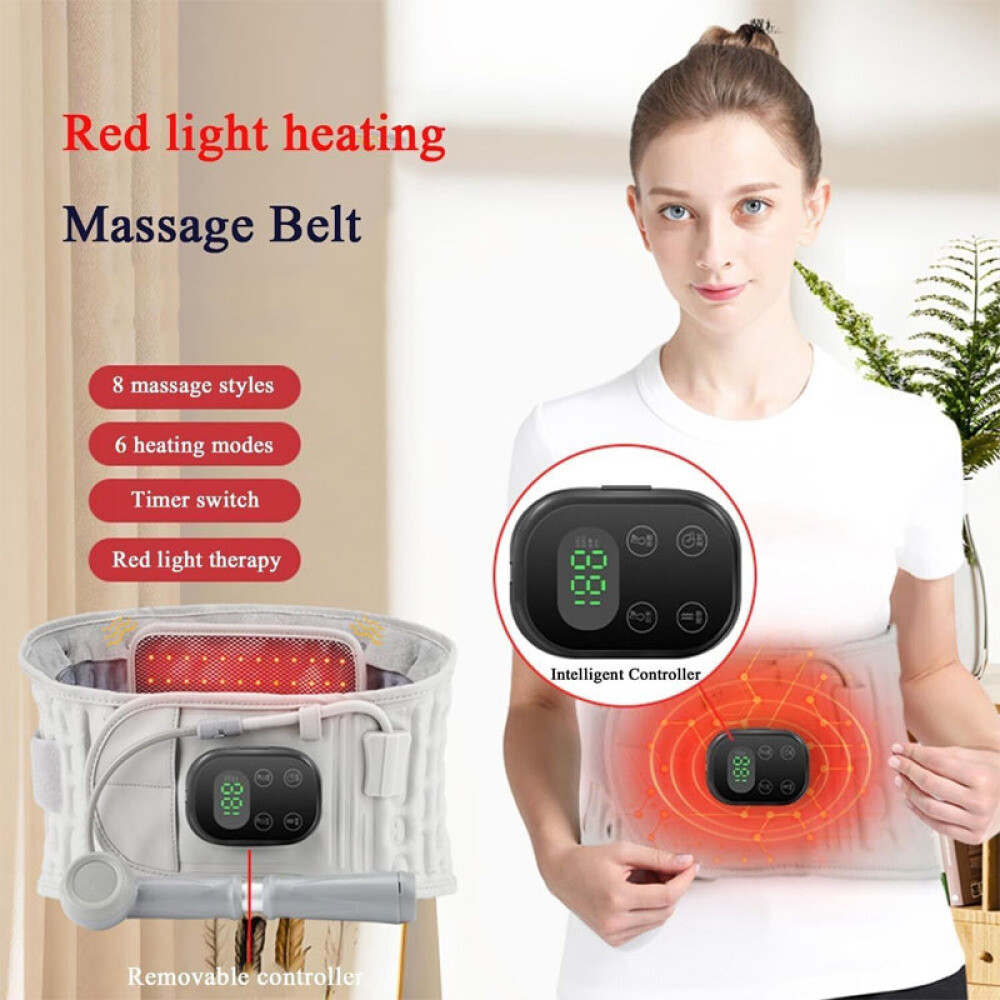 Heating Massage Decompression Belt Lumbar Support for Lower Back Pain Relief USA