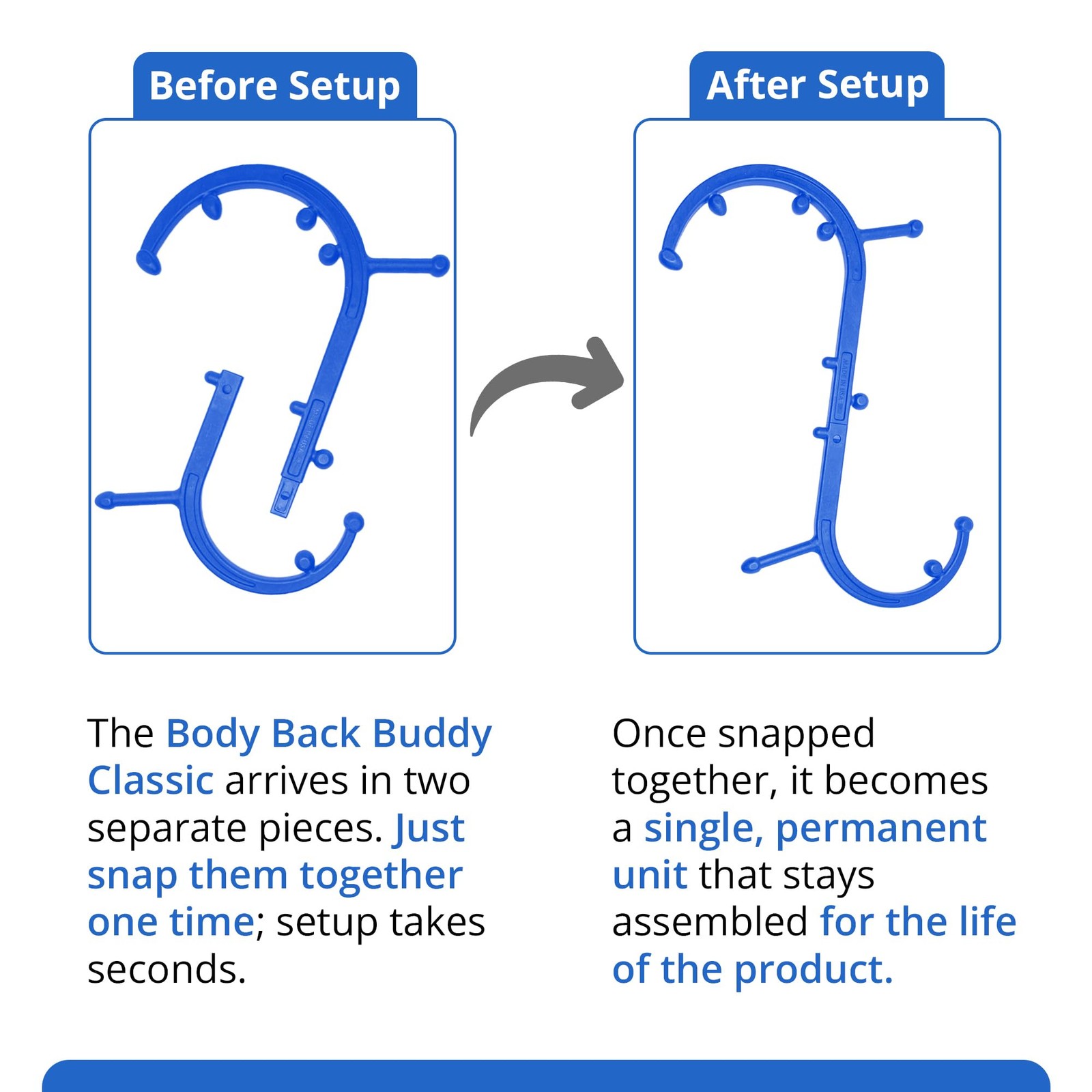 Body Back Buddy Classic Usa Made Handheld Full Body Massage Cane Point Massage