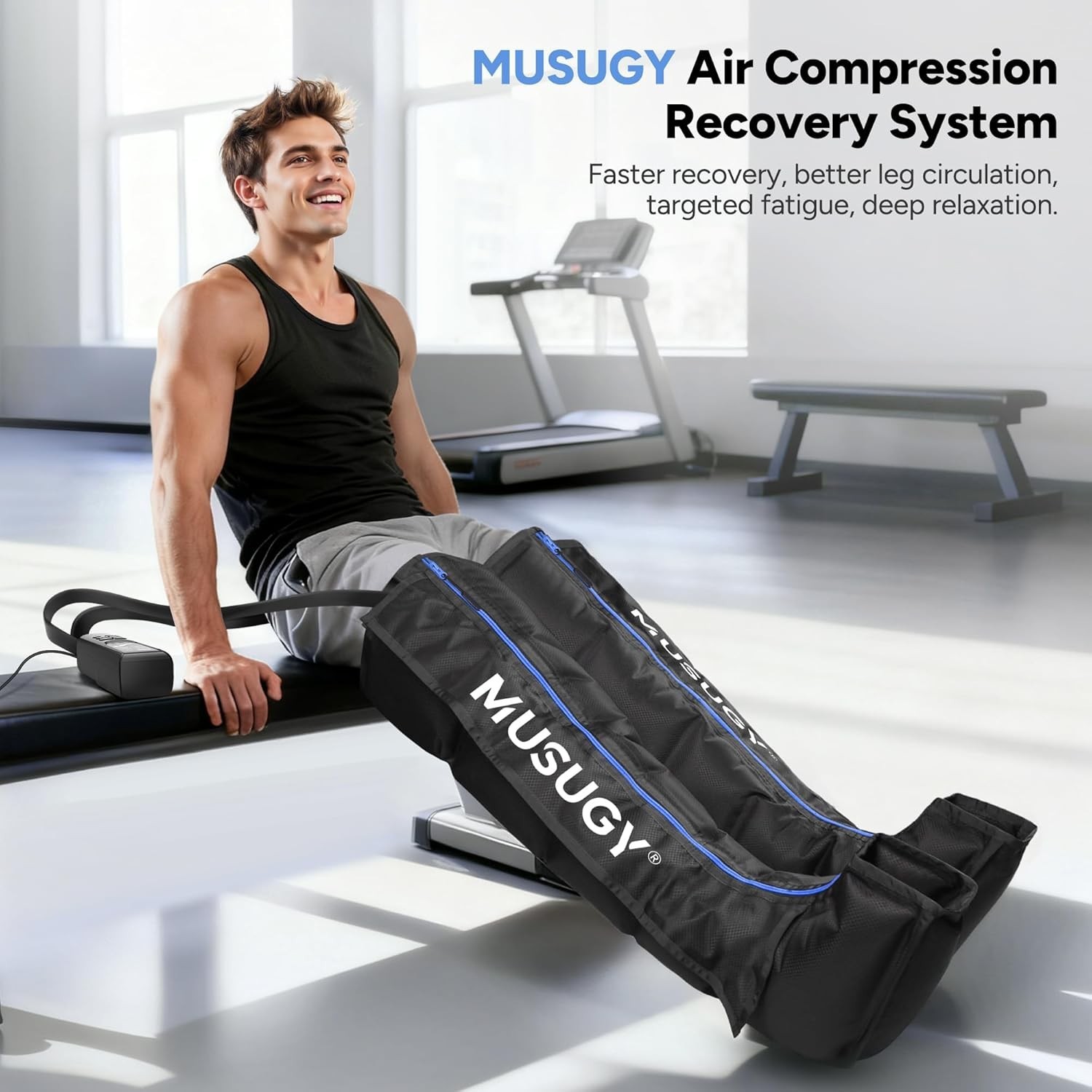 Sequential Leg Compression Massager for Circulation : Full Leg Air Compression B