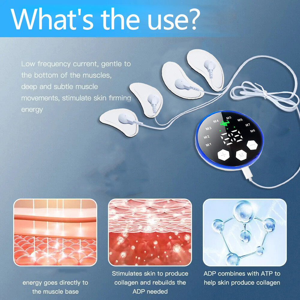 V Face Sticker Tens Massager EMS Facial Slimming Muscle Stimulator