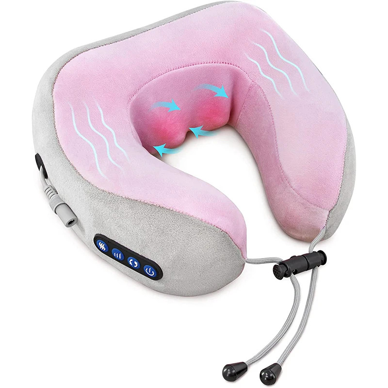 Electric Neck Massager with Heat Vibration 3D Kneading Shiatsu Massage U Shaped