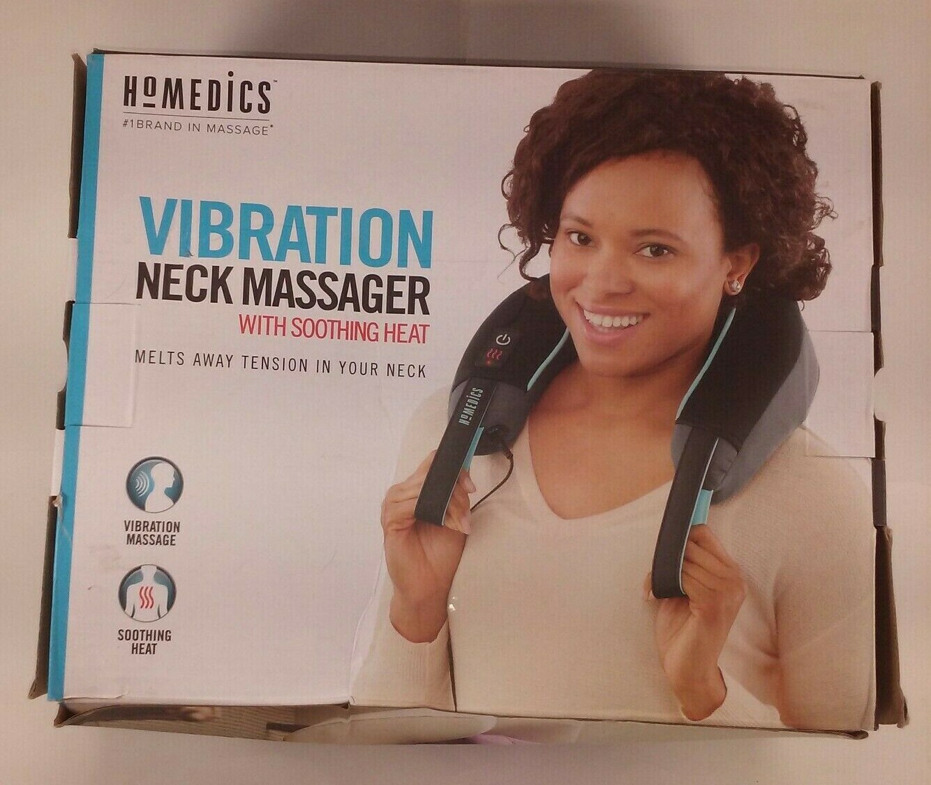 HoMedics Comfort Pro Vibration Neck Massager W/ Heat, NMSQ-216HB-2