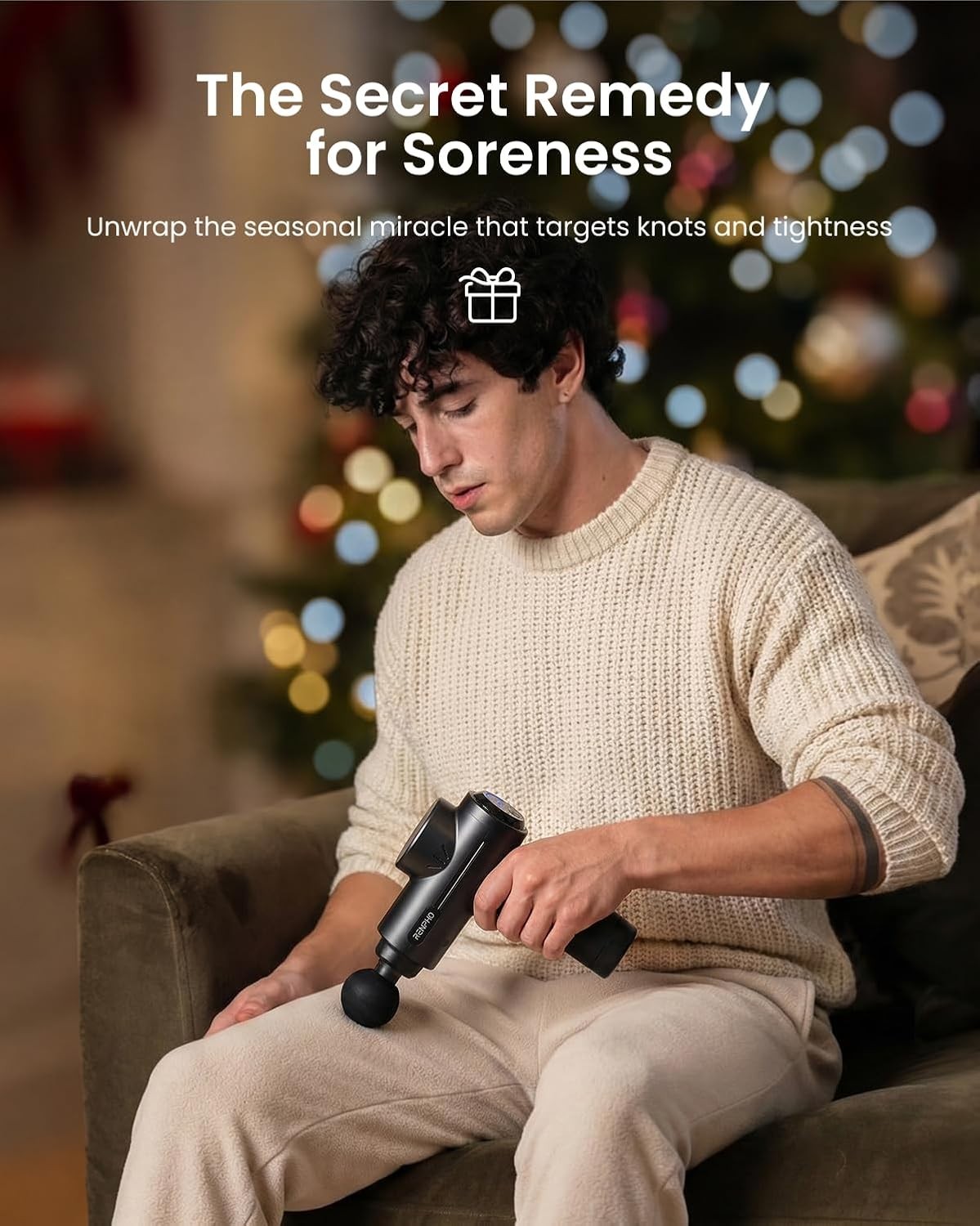 Active Percussion Massage Gun with 5 Speeds for Muscle Recovery and Relaxation
