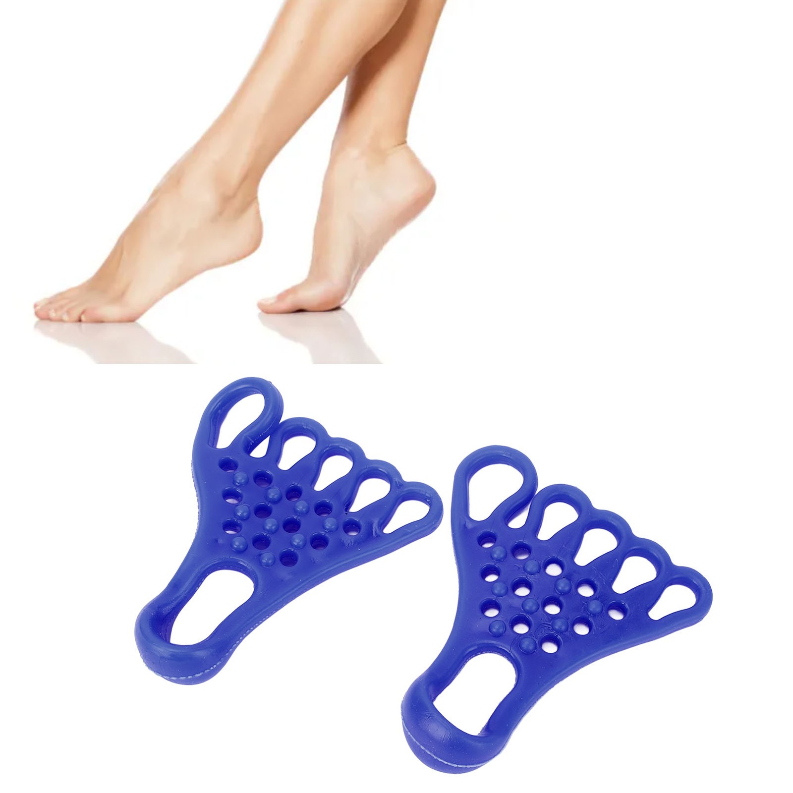 Blue Toe Foot Stretcher Muscle Relaxation TPR Foot Massage Separator Stretch NY