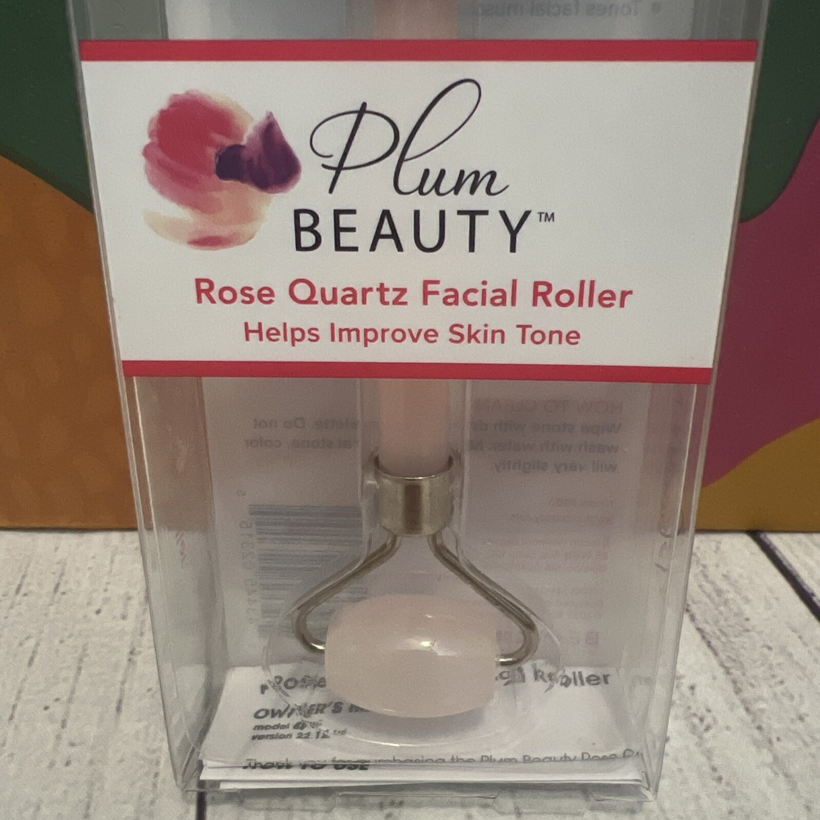 Plum Beauty Rose Quartz Roller Helps Improve Skin Tone Sealed