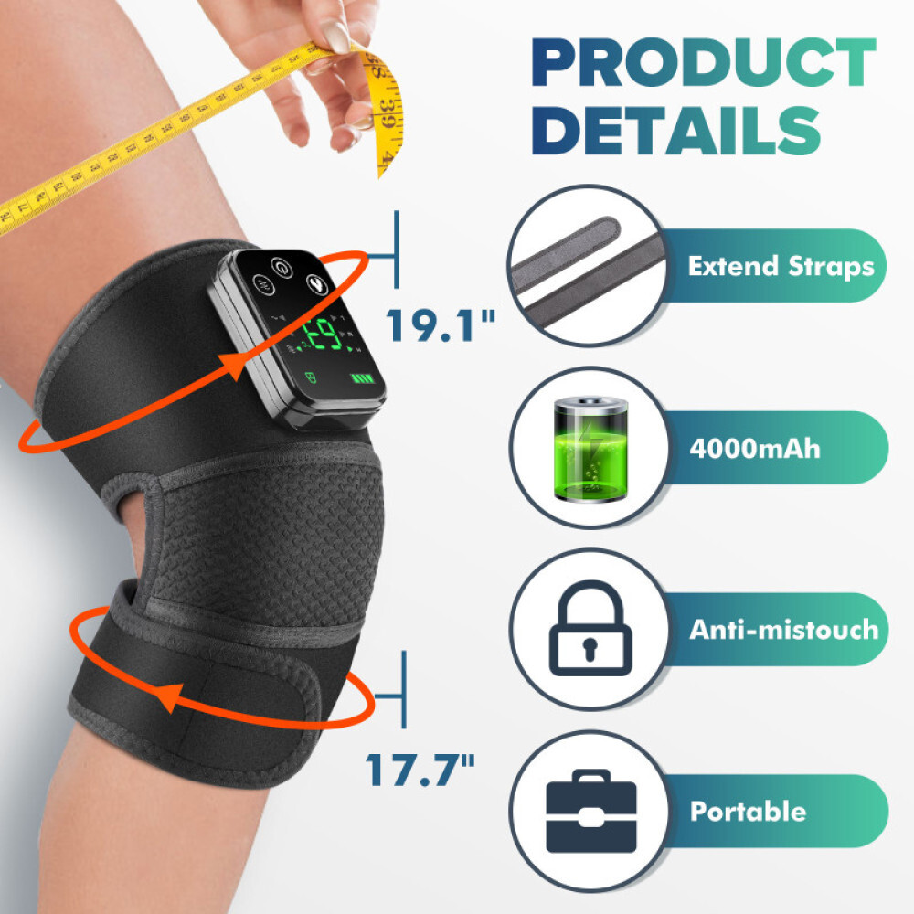 2PACK Electric Heated Vibration Knee Elbow Joint Pad Shoulder Wrap Brace Massage