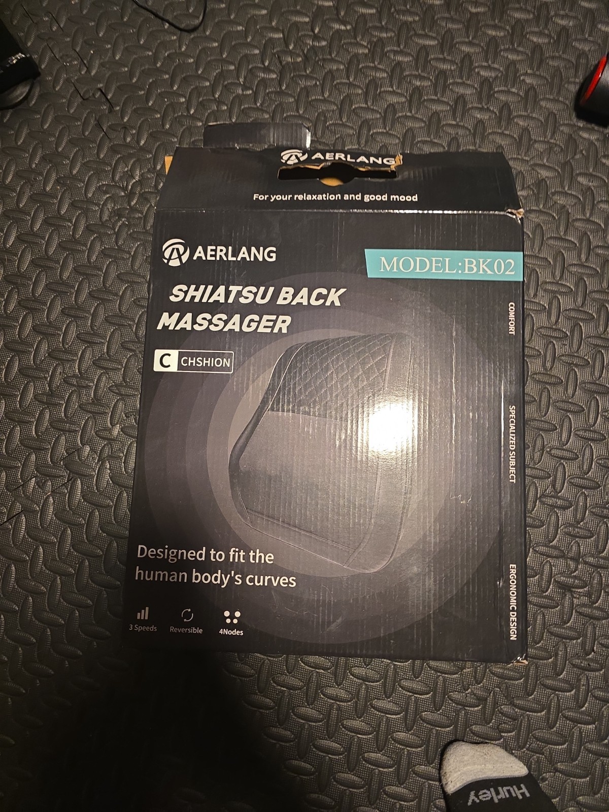AERLANG BK-02 Shiatsu Back Massager with Heat – Black