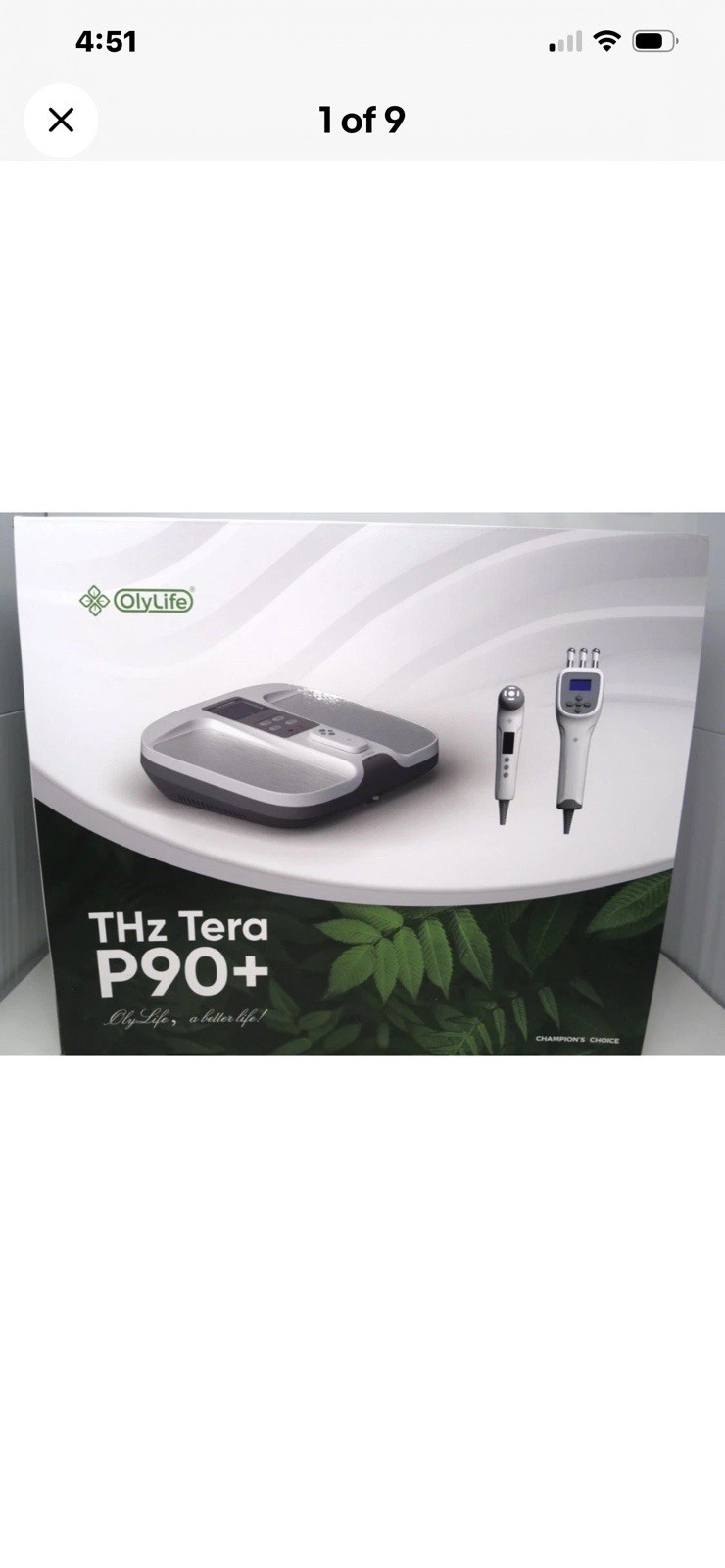 OlyLife THz Tera-P90+ PEMF Red Light EMS Foot Massager w/ Handheld Device
