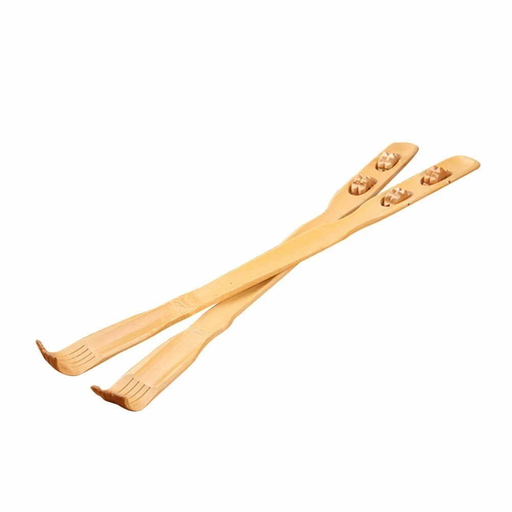2 pack Bamboo Back Scratcher Massage Rollers Long Reach Therapeutic USA Seller