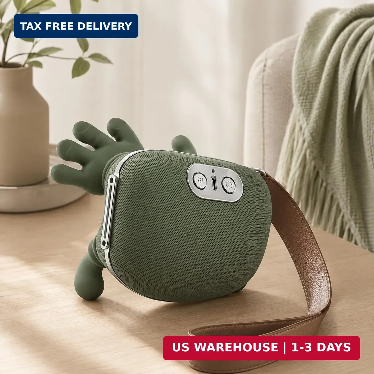 Shoulder and Neck Massager with 4D Kneading & Heat, Green | 3 Massage Styles, 5-
