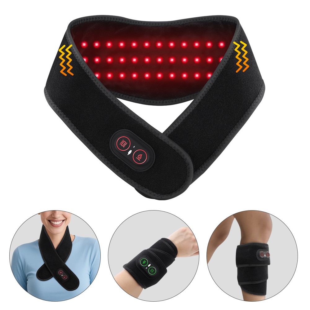 New Back Massager Neck Relaxer Portable Red Light Therapy Heating Neck Massager