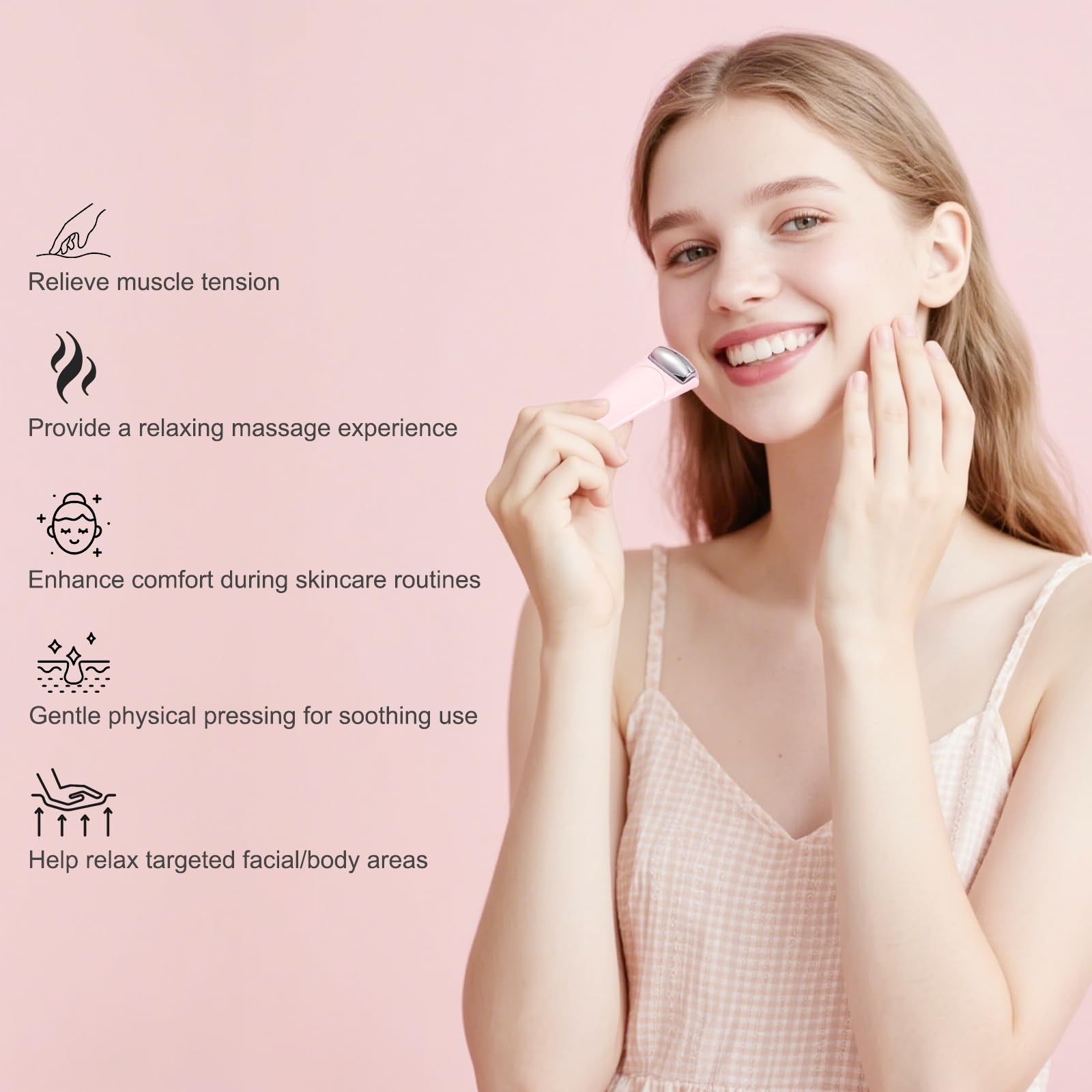Mini Stainless Steel Ice Facial Roller Face & Under Eye Roller, Travel Size C…