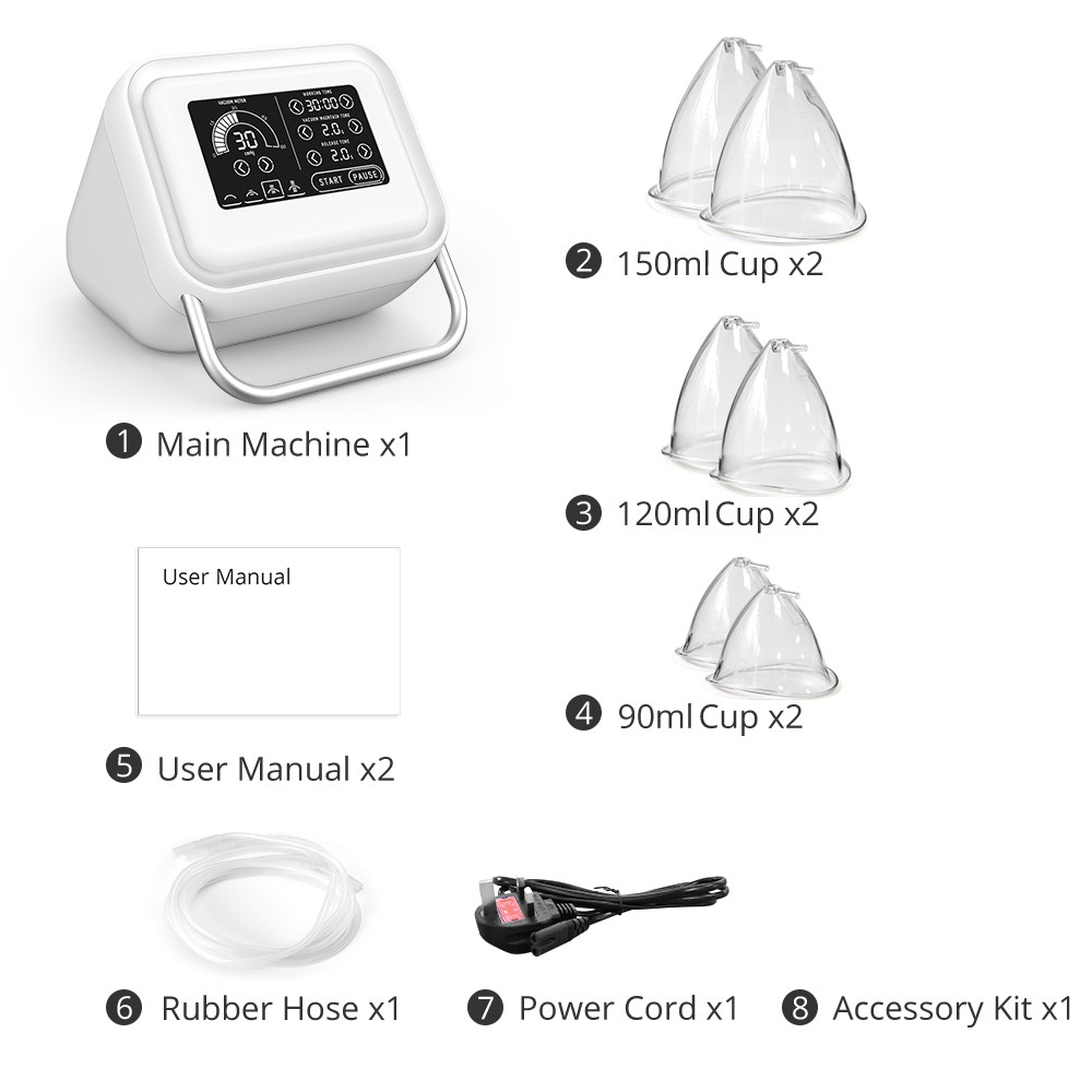 150ml Cupping Massage Breast Enlargement Butt Lifting Machine Body Massager US