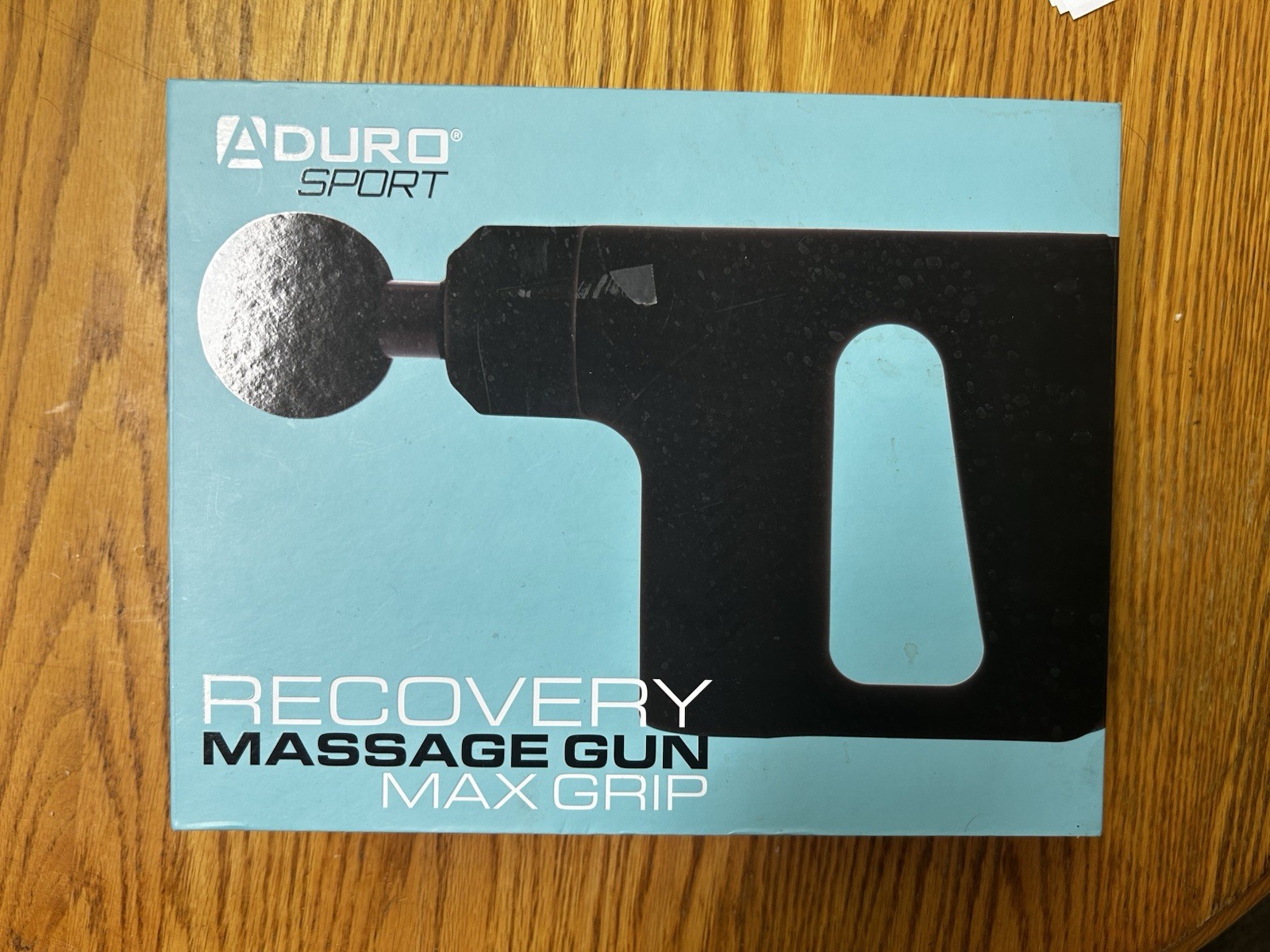 Aduro Sport Recovery Massage Gun Max Grip Cordless Deep Tissue 4 Heads Black
