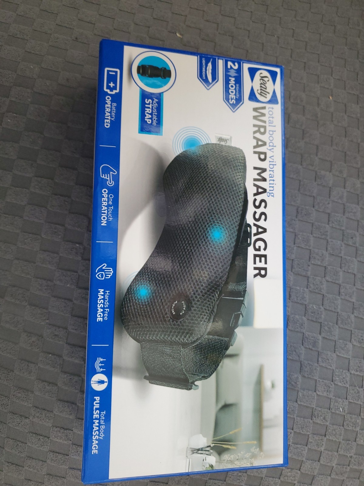 New Sealy Vibrating Foldable Hands-Free Total Body Vibrating Wrap Massager, NEW