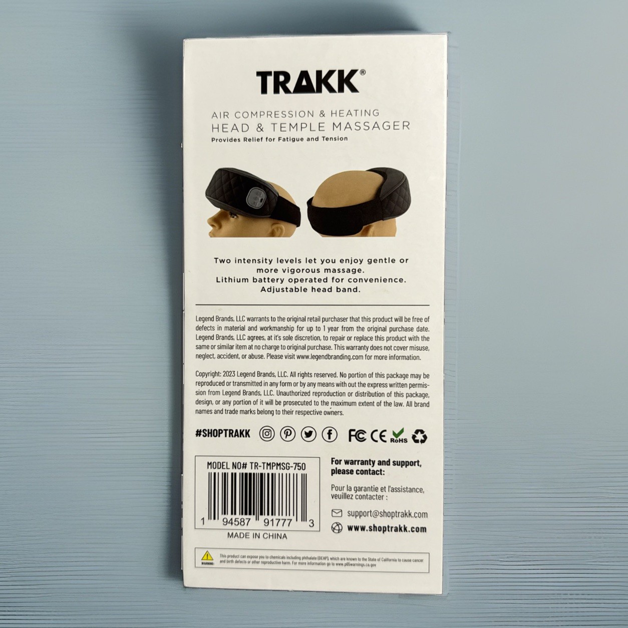 TRAKK Air Compression & Heating Head & Temple Cordless Massager