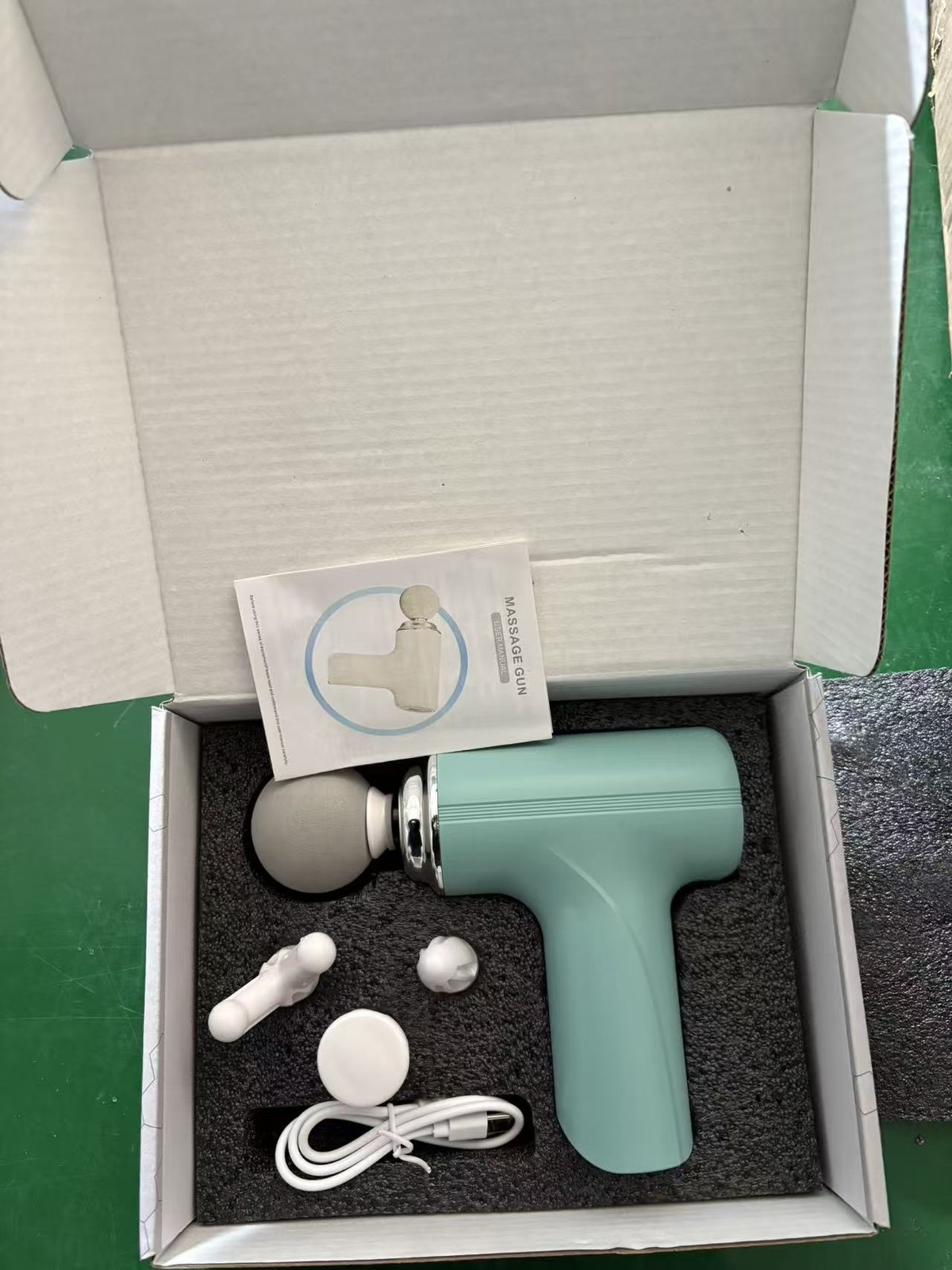 Portable Massage Gun 4 Heads LED Display Deep Tissue Percussion Massager