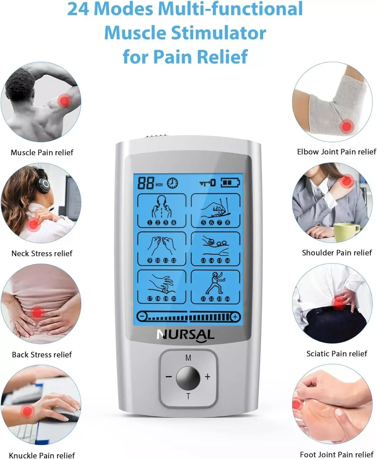 Fisioterapia Electroterapia Aparatos Estimulador Muscular Masajeador Terapia NEW