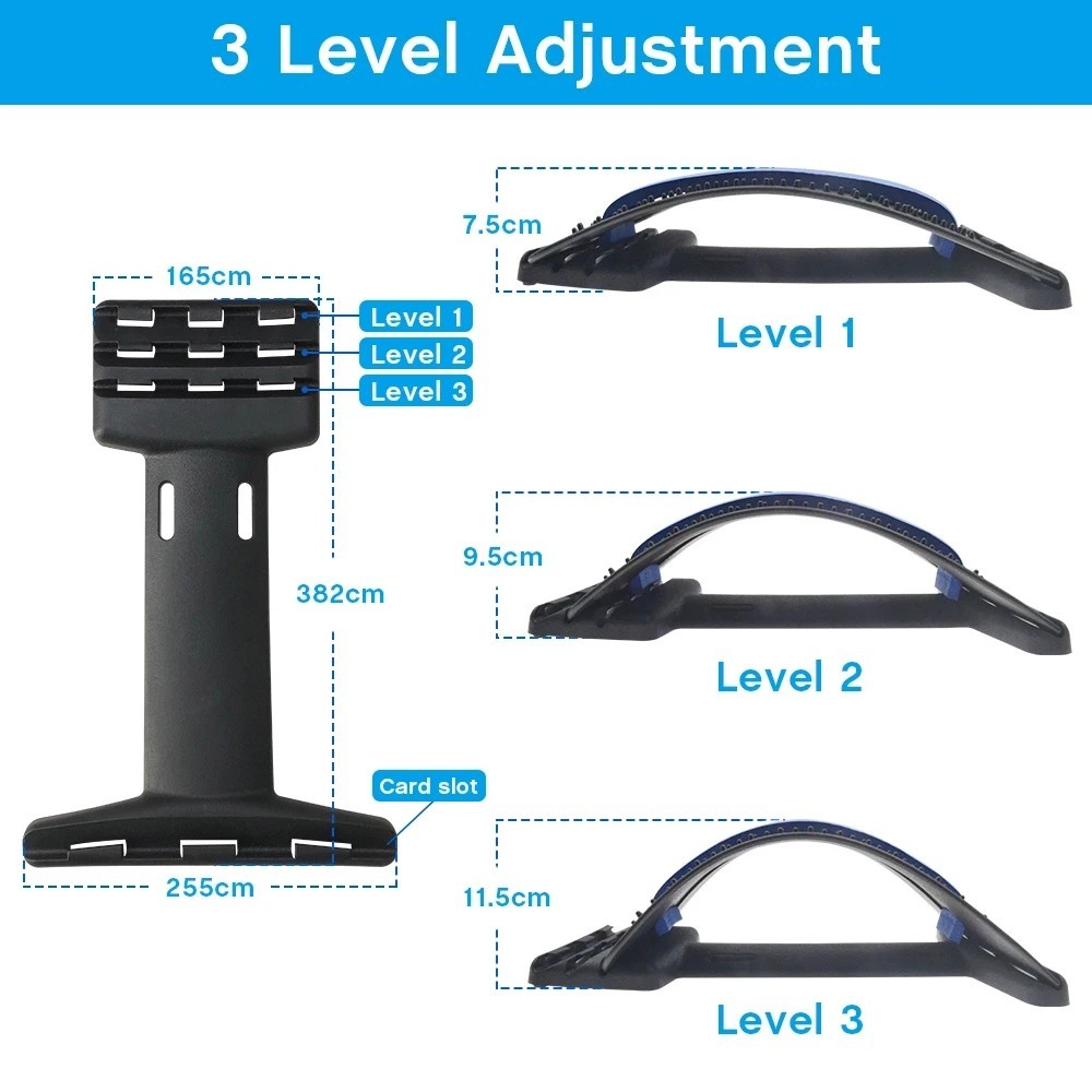 Back Stretcher Magnetic Lumbar Support Spine Therapy Pain Relief Device