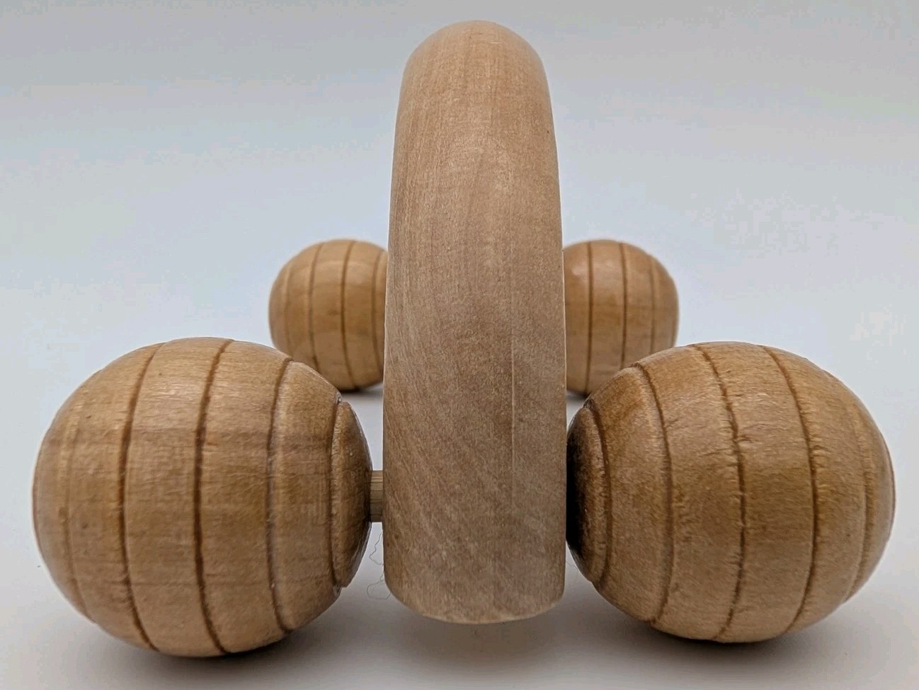 Wood Wheel Roller Massager Cellulite Acupressure Back Maderotherapy Handheld