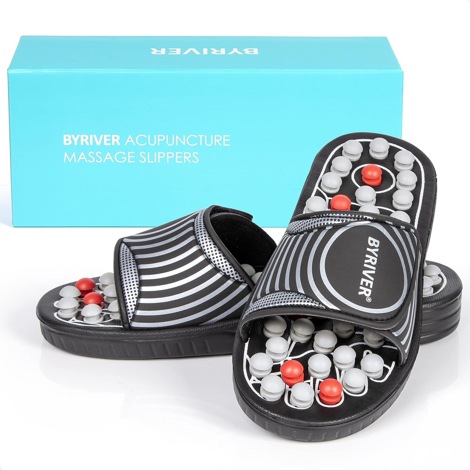 Acupressure Foot Massager Acupoint Stimulation Massage Slippers Shoes Reflexolog
