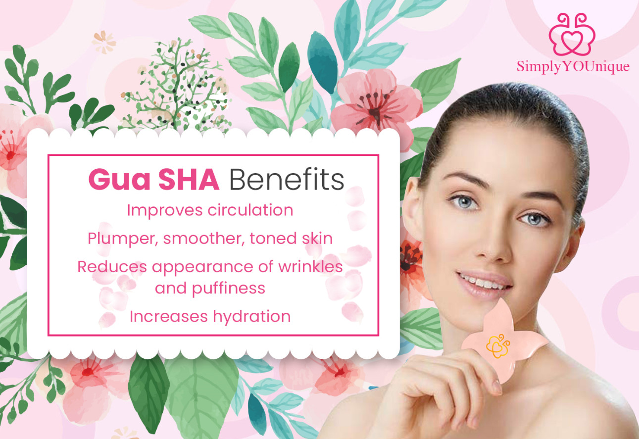 Natural Pink Jade Roller Rose Quartz & Gua Sha Set for Face Massager Therapy Set