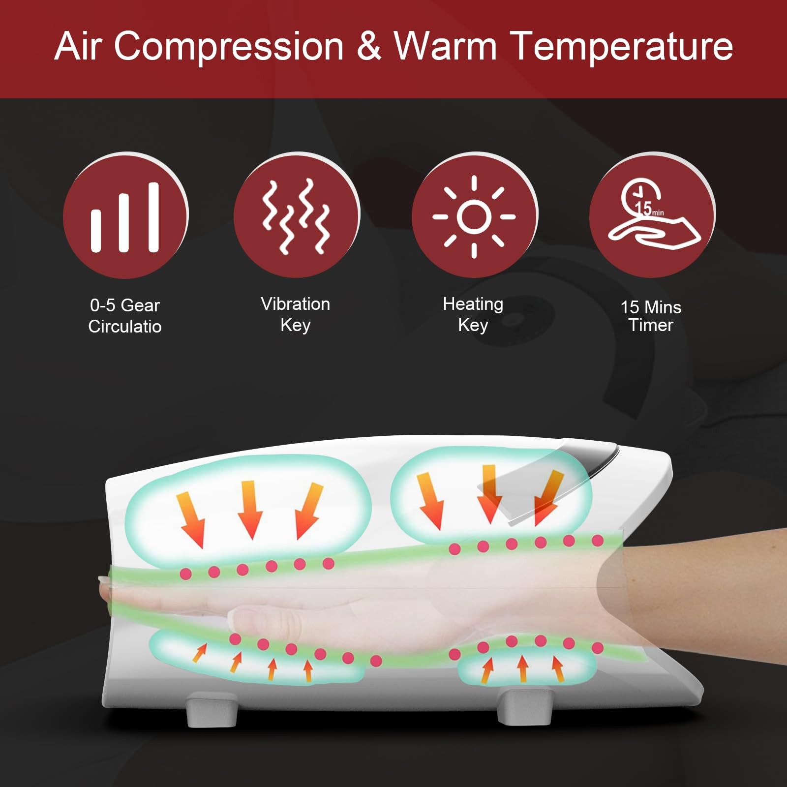 Hand Massager with Compression & Heating,Mothers Day Gifts for Him and Her,Ha…
