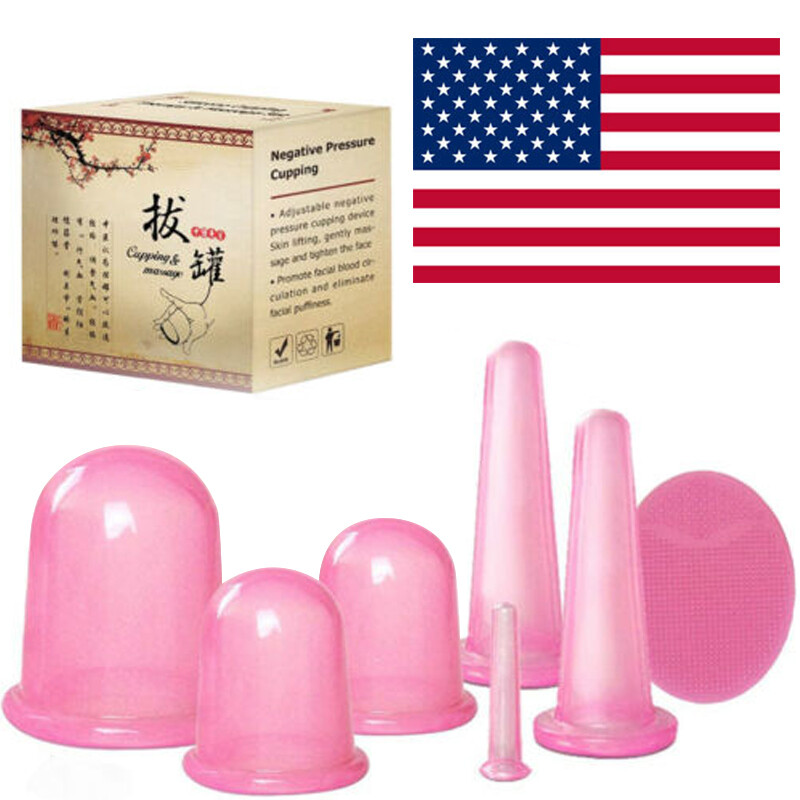 Full Body Face Cupping Therapy Set Anti Cellulite Vacuum Massage Silicone Cups