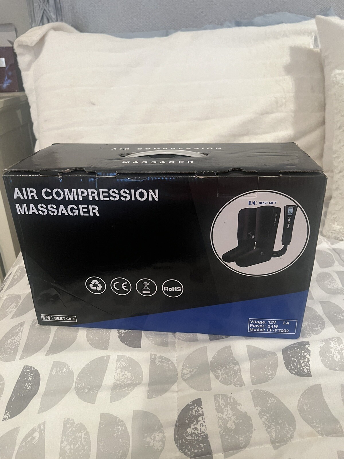 Air Compression Massager for Feet and Calves with Handheld Controller, LF-FT002